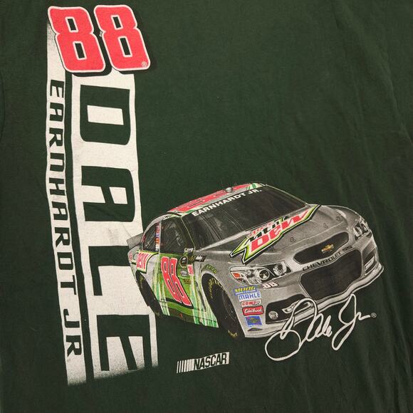 NASCAR 88 Dale Earnhart Jr Graphic Short Sleeve Racing T Shirt Mens Size L Green - Picture 4 of 9